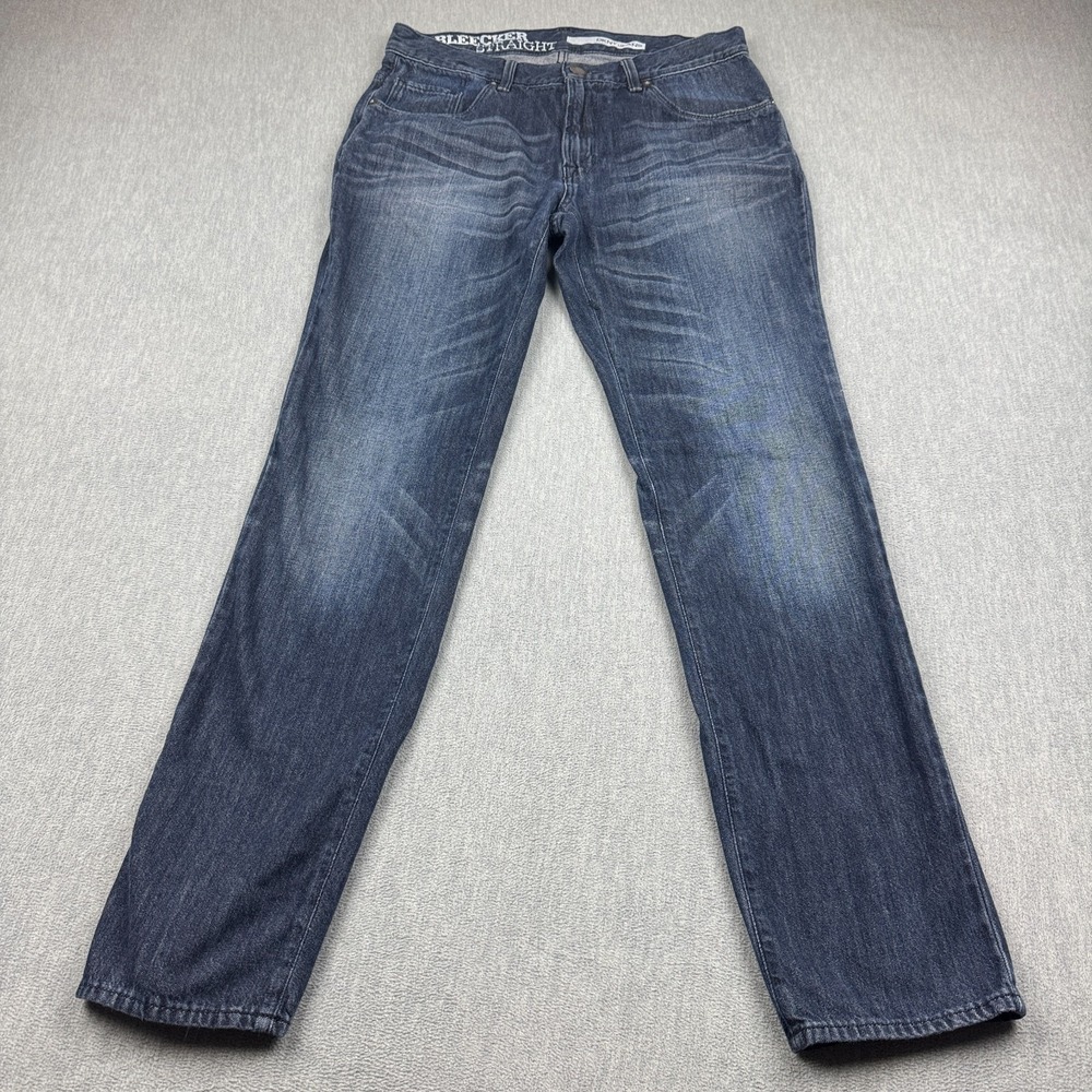 DKNY‎ Jeans Mens 32x32 Blue Denim Bleecker Straight Leg Dark Wash Casual Classic